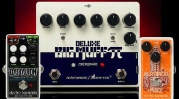 Electro Harmonix Sovtek Deluxe Big Muff Pi、Nano Battalion 和 Flatiron Fuzz